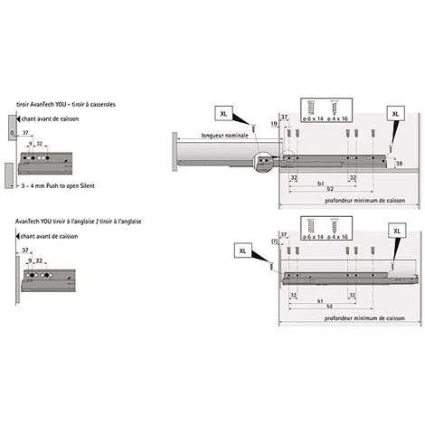 HETTICH Coulisses Actro YOU Silent System 10 Kg Longueur 270 Mm 6 HETTICH Coulisses Actro YOU Silent System 10 Kg Longueur 270 Mm – Image 4