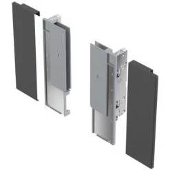 HETTICH Kit De Raccord Façade à Langlaise En Verre Ou Matériaux De 10 Mm Pour Profil Inlay 251 H187 Argent - Argent