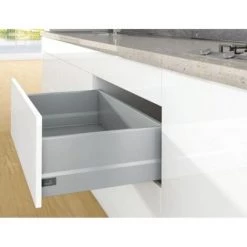 HETTICH Kit Complet Tiroir ArciTech à Casseroles Avec TopSide Profil H94 Mm Paroi Arrière H218mm Argenté Longueur 500 Mm - Argent