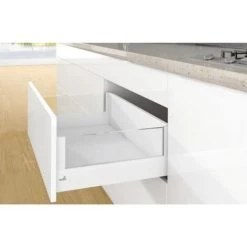 HETTICH Kit Complet Tiroir ArciTech à Casseroles Avec DesignSide Profil H94 Mm Paroi Arrière H218 Mm Blanc Longueur 500 Mm - Blanc