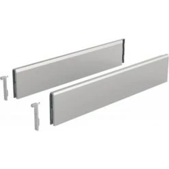 HETTICH Kit Topside Gauche Droit Pour Tiroir à Casseroles Pour Paroi Arrière 186 Mm Longueur 450 Mm Coloris Argent - Argent