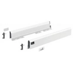 HETTICH Kit De Profils De Côté De Tiroir Pour Meuble Sous Four Arcitech Hauteur 78 Mm Longueur 500 Mm Finition Blanc - Blanc