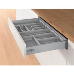 HETTICH Rangecouverts OrgaTray 440 Profondeur 441 520 Mm Largeur 501 à 600 Mm Anthracite - Anthracite