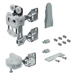 HETTICH Kit Pour Ferrure De Portes Pliantes Wing Line L Classic Guidage Haut Et Bas Porte 25 Kg Noir Ferrage à Gauche - Noir