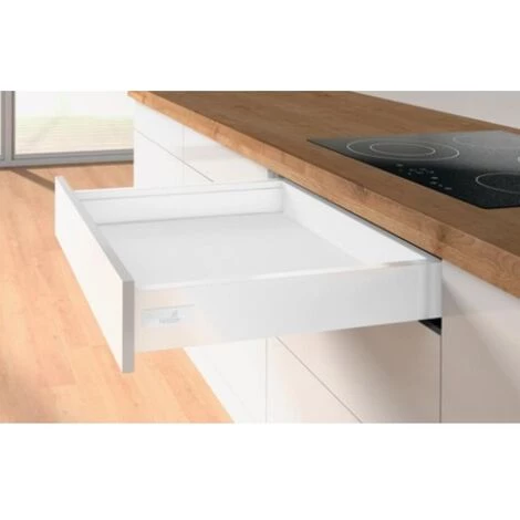 HETTICH Kit Innotech Atira Prémontés Tiroir Simple Haut 70 Mm Coulisses SS 30 Kg Blanc Long 470 Mm Larg 500 Mm - Blanc 3 HETTICH Kit Innotech Atira Prémontés Tiroir Simple Haut 70 Mm Coulisses SS 30 Kg Blanc Long 470 Mm Larg 500 Mm - Blanc