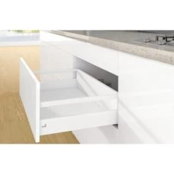 HETTICH Kit Complet Tiroir ArciTech à Casseroles Avec Tringles Profil H94mm Paroi Arrière H186mm Coloris Blanc Longueur 400mm - Blanc