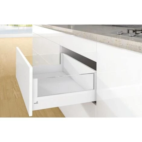 HETTICH Kit Complet Tiroir ArciTech à Casseroles Avec DesignSide Profil H94 Mm Paroi Arrière H218 Mm Blanc Longueur 450 Mm - Blanc 3 HETTICH Kit Complet Tiroir ArciTech à Casseroles Avec DesignSide Profil H94 Mm Paroi Arrière H218 Mm Blanc Longueur 450 Mm - Blanc