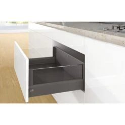 HETTICH Kit Complet Tiroir ArciTech à Casseroles Avec DesignSide Profil H94 Mm Paroi Arrière H218 Mm Anthracite Longueur 500 Mm - Anthracite