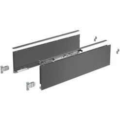 HETTICH Kits Profils Côtés AvanTech YOU Tiroir Simple Hauteur 139 Mm Longueur 650 Mm Anthracite - Anthracite -HETTICH Soldes 57041445 2