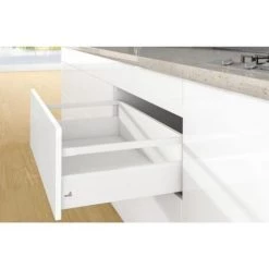 HETTICH Kit Complet Tiroir ArciTech à Casseroles Avec Tringles Profil H126mm Paroi Arrière H218mm Coloris Blanc Longueur 450mm - Blanc