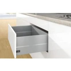 HETTICH Kit Complet Tiroir ArciTech à Casseroles Avec TopSide Profil H126 Mm Paroi Arrière H250mm Argenté Longueur 500 Mm - Argent