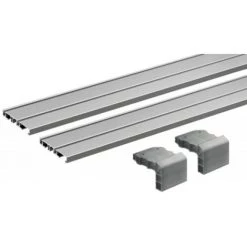 HETTICH Profilé De Coulissage SlideLine M 2 à 3 Portes En Applique 2 Voies - Anodisé