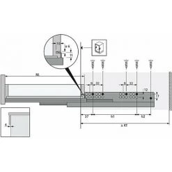 HETTICH Quadro V6 Push To Open Sortie Totale Charge 30 Kg Quadro V6 -HETTICH Soldes 58126810 2