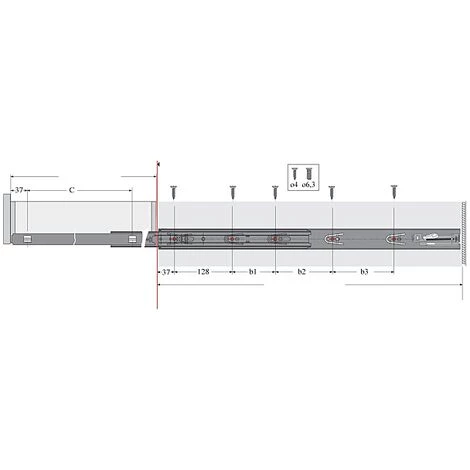 HETTICH Coulisse KA 4532 AM Silent System 4 HETTICH Coulisse KA 4532 AM Silent System – Image 2