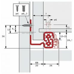 HETTICH Quadro V6 Push To Open Sortie Totale Charge 30 Kg Quadro V6 -HETTICH Soldes 58127178 3