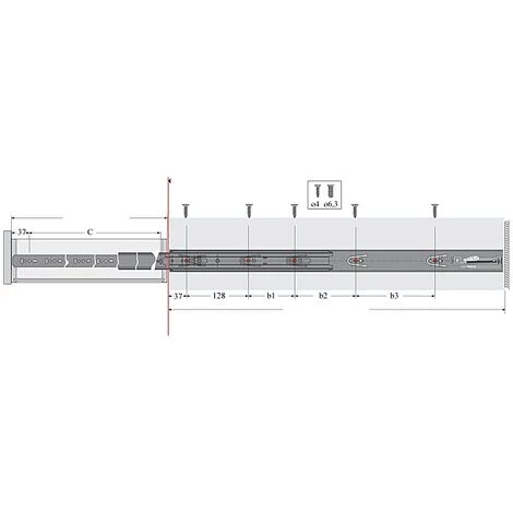 HETTICH Coulisse KA 4532 Push To Open 4 HETTICH Coulisse KA 4532 Push To Open – Image 2