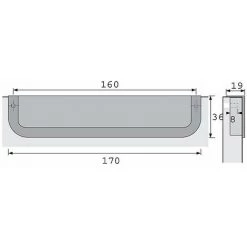 HETTICH Poignée Cuvette Modèle Athena - Chromée Brillant -HETTICH Soldes 58128817 3