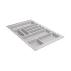 Range-couverts OrgaTray 440 Pour Tiroir Hettich - Largeur 800mm - Plastique - Argent - Gris Métallisé