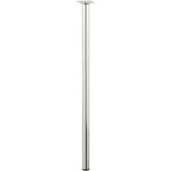 HETTICH Pied De Table Basse Cylindrique Fixe Acier Chromé Gris, 70 Cm