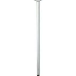 HETTICH Pied De Table Cylindrique Fixe Acier Chromé Gris, 80 Cm