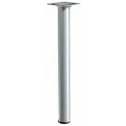 HETTICH Pied De Table Basse Cylindrique Fixe Acier Mat Gris, 30 Cm