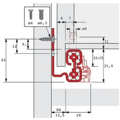 HETTICH Quadro V6 Silent System Sortie Totale Charge 50 Kg -HETTICH Soldes 67659698 2