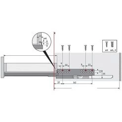HETTICH Coulisse à Billes Modèle Quadro V6 Push To Open -HETTICH Soldes 67661230 4