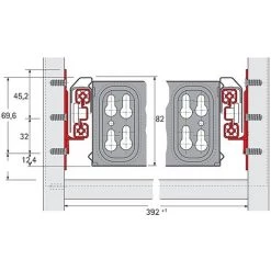 HETTICH Coulisse Quadro Duplex 45 Pour Caisson De Bureau -HETTICH Soldes 67669971 2