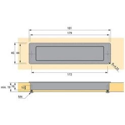 HETTICH Elément Décoratif Réf 9086697 - Inox