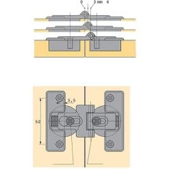 HETTICH Charnière Réf 46787 - Nickelé -HETTICH Soldes 67671256 5