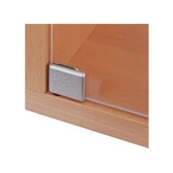 Charnière De Porte En Verre ET150 HETTICH - Nickel Mat - Haut Et Bas - 20870